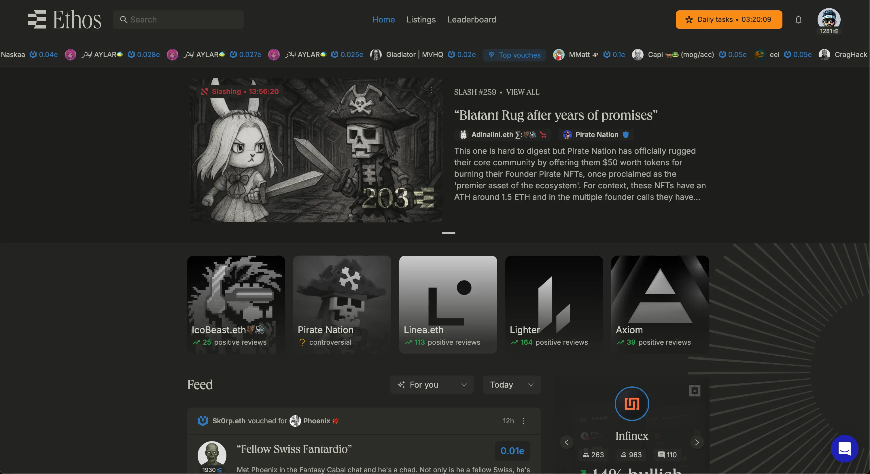 Ethos Networks Webapp