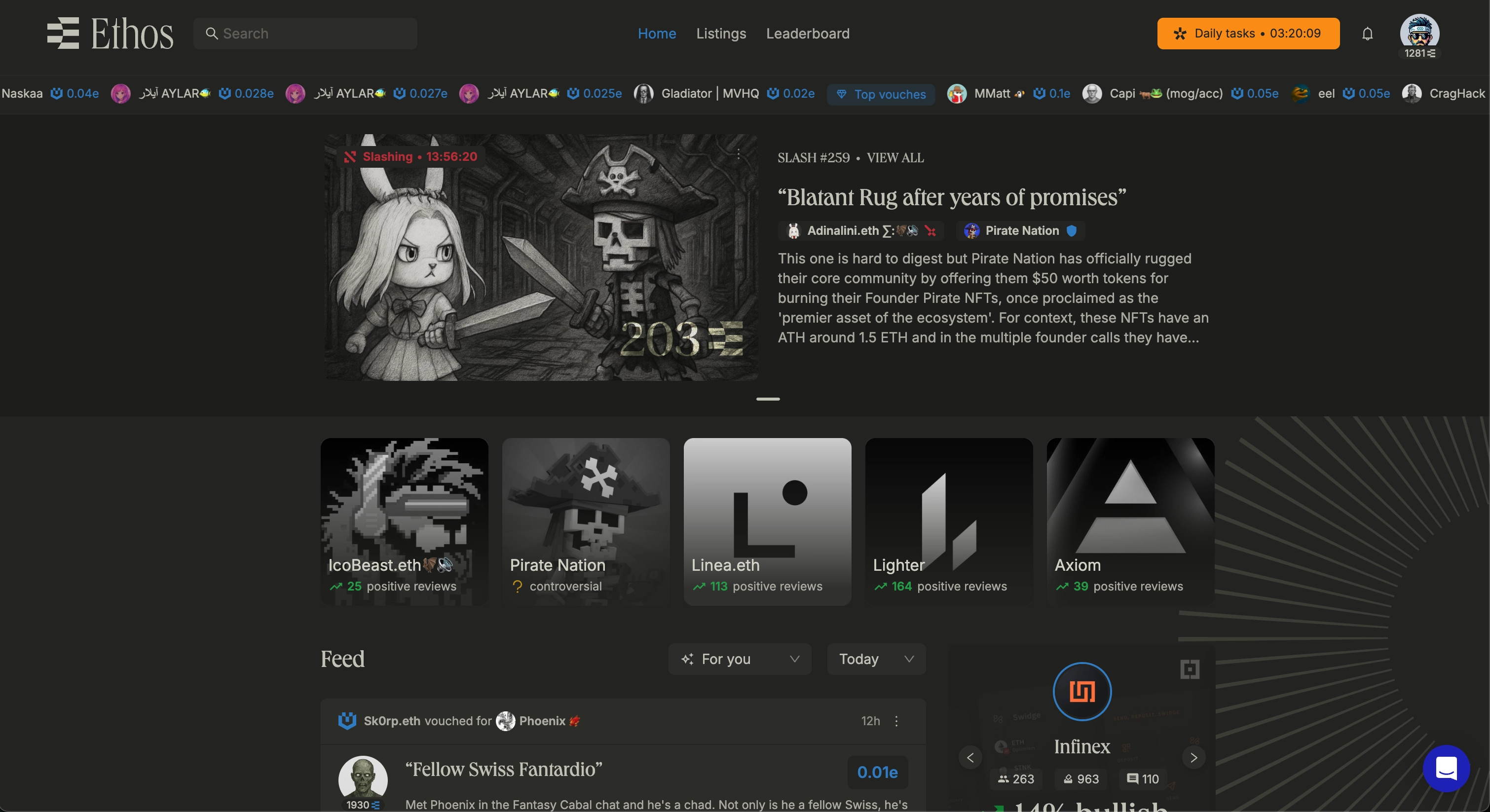 Ethos Networks Webapp